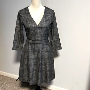 Banana Republic V-Neck Plaid Midi Dress